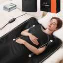 Infrared Sauna Blanket-Sauna Blanket for Home Use, Portable Design for Relaxation and Detoxification Highest 176, 20-60 Minutes Timer, 6 ft x 2.65 ftDarkness (Deep Black)