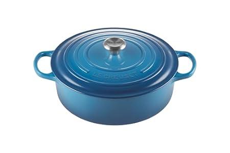 Le Creuset Enameled Cast Iron Signature Round Wide Dutch Oven, 6.75 qt., Marseille