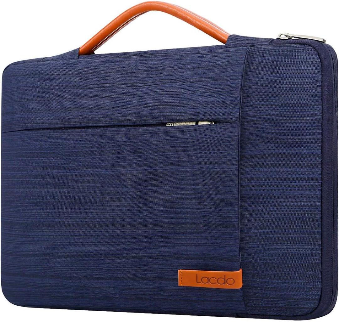 Lacdo 360 Protective 15-15.6 Inch Laptop Sleeve Case for Acer HP Lenovo Dell ASUS Laptop, Acer Aspire 15, HP Pavilion 15, Dell Inspiron 15, Lenovo IdeaPad 15, ASUS ZenBook 15 Computer Bag, Blue