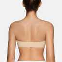 Vertvie Womens Strapless Bra Jelly Push Up Seamless Bandeau Bra Wireless Non Slip Silicone Tube Top Bras Padded Bralette (XS)