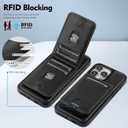 Shieldtop Compatible with MagSafe iPhone 12 Pro Max Wallet Case,Black 2 in 1 Detachable Magnetic,Credit Card Holder Slots,RFID Blocking,PU Leather,Kickstand,Flip Folio Phone Cover for Men & Women