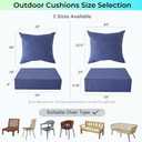 IPYNBAP Outdoor Cushions for Patio Furniture,Outdoor Seat Cushion Set 24 x 24 x 5.75 Inch,Waterproof & Fade Resistant Outdoor Chair Cushions,Deep Patio Chair Cushion with Removable Cover,Navy Blue