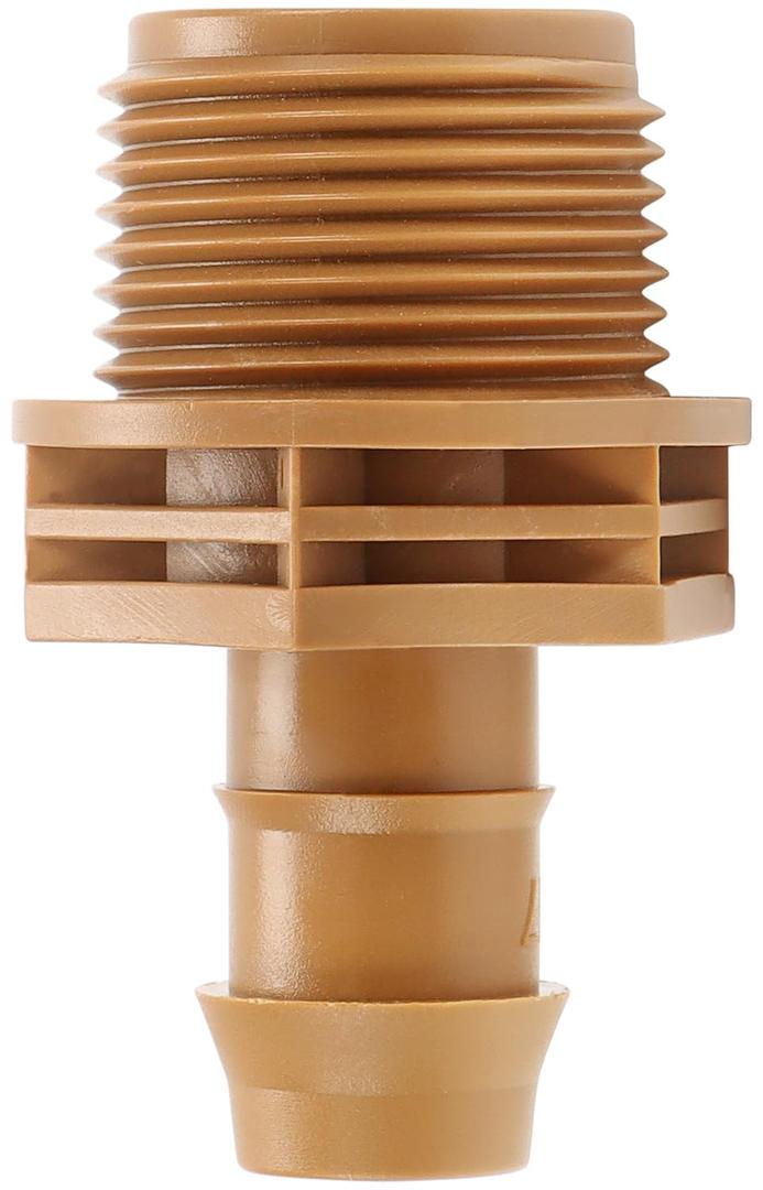 12 Pieces 3/4 Inch PVC to 1/2 Inch Drip Irrigation Adapter Fittings, 3/4" Male Pipe Thread(MPT) x 1/2" Drip Line Barbed Coupling Connectors 3/4-in PVC to 1/2-in Poly Tubing Adapter