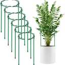 Moiggonoy 12 Pack Plant Support Stakes Sets - Versatile Plant Cages, Stackable Garden Flower Support， Small Plant Stakes for Indoor Plants,Tomato,Monstera, Peony, Hydrangea, Climbing Plants (Green)