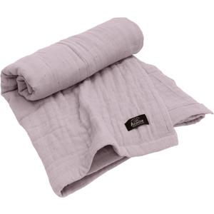 HIORIE Japanese Gauze Blanket, 8-Layered Twin Size, 100% Cotton, Lightweight Soft Breathable, All Season, Machine Washable, Mauve, 69x79inches