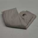 Joydeco Black Out Curtains 84 Inch Long 1 Panels Set, Greyish White Thermal Insulated Burlap Curtain & Drapes, Grommet Room Darkening Textured Drapes for Bedroom Living Room