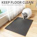 ESTHELLO Cat Litter Mat Large, Cat Litter Trapping Mat, Honeycomb Double Layer Design, Easy to Clean,Washable (30 x 24 Black