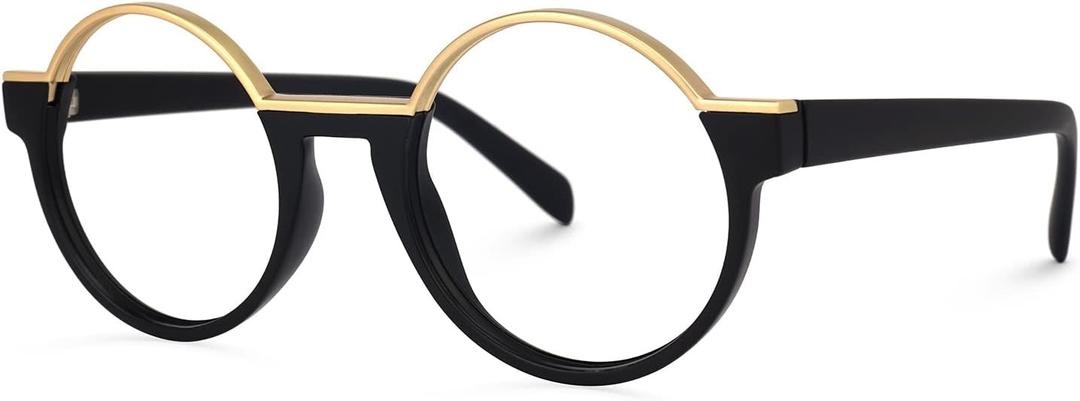 VOOGLAM Blue Light Glasses for Women Men Anti Eyestrain Dry Eyes Round Eyeglasses Latina