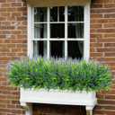 Ivydale 20PCS Artificial Plants Fake Flowers Monkey Grass for Outdoors,UV Resistant Realistic Purple Faux Greenery Shrubs Outside Decor for Home Garland Porch Patio Balcony Planter Yard Office Pathway