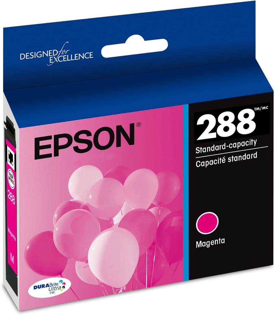 EPSON 288 DURABrite Ultra Ink Standard Capacity Magenta Cartridge (T288320-S) Works with Expression XP-330, XP-430, XP-434, XP-340, XP-440, XP-446 (1 Count (Pack of 1))