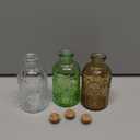 Small Clear Glass Apothecary Diffuser Decorative Bottles Vase Home Decorations Ornaments with Cork Lids ,Spice Container Spell Jars,Wedding Witchcraft Supplies, Set of 3 ,Antique /Vintage Style