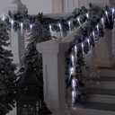 WILLBOND Icicle Christmas Lights for Tree Indoor Outdoor Decorations - 33 ft 80 LED Cool White Icicle String Lights Battery Operated Twinkle Decor for Xmas Tree Winter Outside Garden Holiday Party