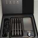 4-Probe WiFi Wireless Meat Thermometer with 360°Readable LCD Standalone Base, WiFi and Bluetooth 5.3 Unlimited Range, IPX8 Waterproof Food Kitchen Thermoemter for BBQ, Grill, Smoker, Oven, Rotisserie