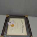 ELSKER&HOME 8.5x11 Diploma Frames with Mat, Classic Cherry Wood, 8.5x11 or 11x14 Inch - Double Matte Black with Gold Rim