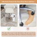 Tempered Glass Floor Mat for Office Chair, 36" x 46" Heavy Duty Hard Office Chair Mat, for Carpeted or Hard Floor, with 4 Anti-Slip Pads, Transparent, 46x36