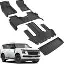 for Nissan Armada/Infiniti QX80 Floor Mats 2025 7 Seats,Car Mats for Nissan Armada All Weather Floor Mats Cargo Floor Liner Accessories 2025