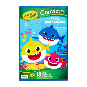 Crayola Giant Baby Shark Coloring Pages, 18 Giant-Sized Pages