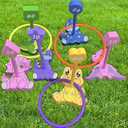 Dinosaur Ring Toss Game Set - Fun 6 Targets Stands & 12 Rings Combo, Perfect Indoor Outdoor Party Activity for Family & Friends, Ideal Birthday Present for You Frends!