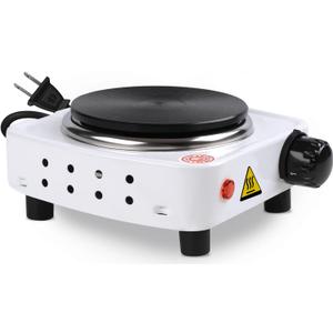 DINGPAI Hot Plate for Candle Making, White Color Electric Hot Plate for Melting Wax, Chocolate, Candy and More