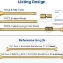 Tension Rods for Windows 28 to 48 Inch 2Pack Spring Curtain Rods No Drilling Gold Tension Rod Adjustable Curtain Rods Expandable Pressure Spring Tension Rod for Closet