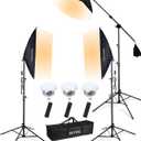 Skytex Softbox Lighting Kit(3Pack), 20x28in Soft Box|28in Octa Softbox|85W 2700-6400K E27 LED Bulb Continuous Photography Lighting, Studio Lights Equipment for Photo Shooting, Video Recording