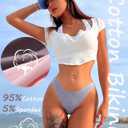 FINETOO Cotton Underwear for Women Sexy Cheeky Bikini Panties Lingerie | 6 Pack,Low Rise Cheeky Soft Breathable Cotton Bikini Panties,Underwear Women,Plus Size Lingerie Outfits Clothes Clothing