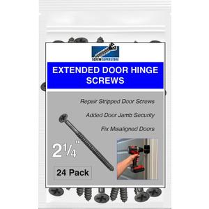 Oil Rubbed Bronze Wood Screws 9 X 2-1/4 Inch  Extra Long Steel Door Hinge Screws - Door Security Screws - 24 Pack
