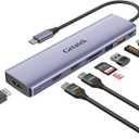 10Gbps USB C Hub, USB-C Laptop Docking Station, 8in1 Triple Display Docking Station for Dell Hp Lenovo Surface Windows (Dual HDMI+ DisplayPort + PD3.0 100W +SD TF Card Reader +10GB USB Port)
