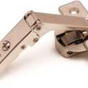 Salice Pie-Cut Corner Hinge - Self Closing - Screw On Hinge, Nickel 