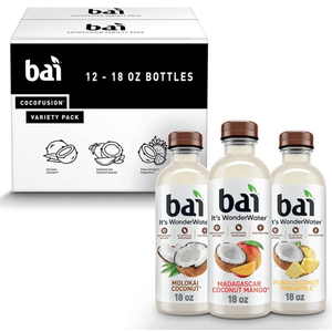 Bai Coconut Variety Pack, Antioxidant Infused Water Beverage, with Vitamin C and No Artificial Sweeteners, 18 fl oz bottles, 12 pack, Best By: 03/02/2026