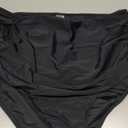 Tempt Me Women's High Waisted Bikini Bottom Tummy Control Ruched Bathing Suit Swim Bottom M, Black