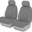 Covercraft Carhartt SeatSaver Custom Seat Covers | Fits 2011-2016 Ram 1500/2500/3500 | 1st Row Bucket Seats, Duck Weave Gravel