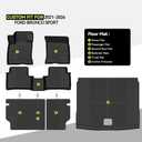Tongama Floor Mat Set for 2021-2025 2026 Ford Bronco 4 Door(Not for Sport)