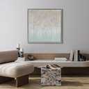 Empire Art Direct Golden Field Abstract Wall Art Textured Metallic Hand Painted Canvas by Martin Edwards, Champagne Frame, Ready to Hang, Living Room, Bedroom & Office, , Silver, 36" x 36" x 1.5", MAR-CB7798-3636