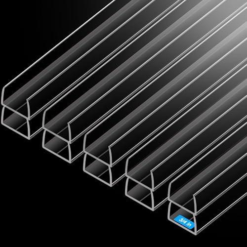 MONOID Drawer Edge Protector, Slip-On Clear Table Corners Guards, Door Kitchen Furniture Bumper, Prevent Wear, Impact Protection, Ease to Cut, 3/4" Thick, 24" Length – Clear, Pack of 10,2pcs