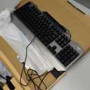 AULA Gaming Keyboard and Mouse, 104 Keys RGB Backlit Computer Keyboards Mouse and Keyboard Combo with Number Pad, All-Metal Panel Wired PC Keyboard for Laptop Win XP/7/8/10, T102 New Update Version (Black Keycaps + Silver Panel)