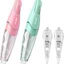 Refillable Retractable White Correction Tape, Pen Shaped Smooth Pull Out Set, Japanese Aesthetic Cute Office Supplies, 4 PCS (ZH-67)