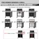 66095 66802 Grates Replacement Parts for Weber Genesis II E-310 II E-315 II E-335 II GS4 II E-330 LX E-340 Grill Parts Weber Genesis II & LX 300 Series Grill Replacement Parts Genesis 2 Cooking Grates