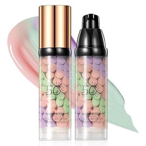 SPF 50 Color Correcting Sunscreen Face Primer, 3 in 1 Three-Colour Color Corrector & Hydrating Concealer Cream, Lightweight Oil-Free, Conceals Dark Circles, Acne Scars, Redness for Radiant Skin