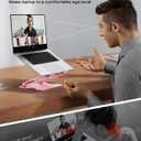 JCZT Adjustable Laptop Stand for Desk, Metal Foldable Laptop Riser, Portable Laptop Holder Mount, Ventilated Cooling Computer Notebook Stand for MacBook Air Pro, All 10-16'' Notebooks Laptops, Pink