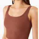 Chilylori Women's Seamless Sports Bra Workout Crop Top Ribbed Padded Longline Wirefree Medium Support Tank Tops Fitness M