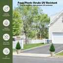 2.3 FT Artificial Topiary Plants Outdoor, Realistic Fake Cedar Tree Greenery Shrubs with Pot, UV Resistant Faux Bushes for Front Door Porch Office Home Indoor Spring Summer Decor