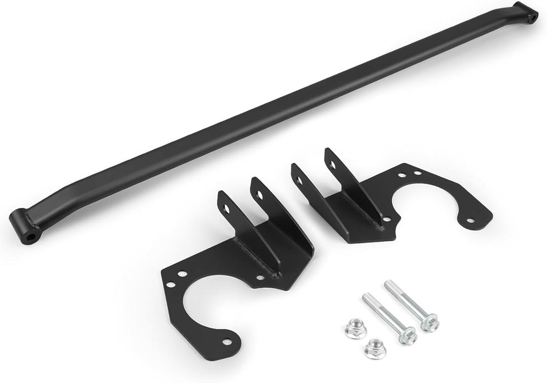 Bevinsee Front Upper Suspension Strut Tower Bar Brace Steel, Compatible with E90 E92 323i 325i 328i 330i 330i, Black