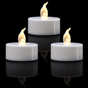 KOABY LED Tea Lights - 24 Pack Flickering Flameless Lights, Warm White, Last 200H+, Battery Operated for Decoration