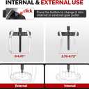 BILITOOLS 4" 2 Jaw Gear Puller, Small Bearing & Pulley Removal Tool, Internal External Reversible for Flywheel, Gears & Pulleys