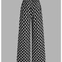 RoseSeek Women's Plus Size Y2K Goth Pants Wide Leg Long Trousers (Black, XXL)
