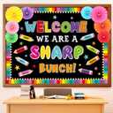 3D Pencil Welcome Back to School Bulletin Board Decorations Set for Classroom Cutouts Back to School Colorful Paint Theme Bulletin Board Borders Letters Kindergarten Preschool Classroom Decor
