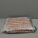 HDFK Bath Mat & Bathroom Rugs, Soft Chenille Area Rug Absorbent, Non Slip Machine Washable Carpet with Rubber Base, Vertical Weave for Living Room Floor Bedroom Sofa (32x24 Inch, Orange and White)​