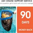 Upgraded Self-Repair Pool Net, Pool & Pond Cleaning Skimmer with Heavy Duty Nylon Net - Fine Mesh, Aluminum Frame, Deep Trash Bag for Above Ground & In-ground Pools, Leaf Skimmer Rake Net(No Pole)