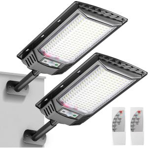 Solar Lights Outdoor Waterproof, 3000LM Solar Powered LED Flood Light with Motion Sensor, Dusk to Dawn Outdoor Security Lighting for Yard, Barn, Street